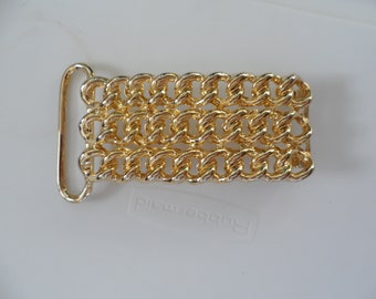 Vintage Women's 1960's Belt Buckle Findings/Gold Toned Metal Belt Buckles/To Adorn Belts with/Heavy Metal Belt Buckles