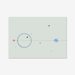 Stampa artistica originale di Orbital Equilibrium - Uno studio sull'equilibrio cosmico