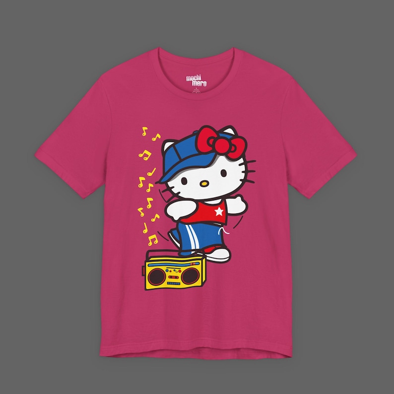 Camiseta HK - Camiseta Hello Kitty HipHop - Camiseta estilo Rap Breakdance - Camiseta vintage Sanrio de los 2000 - Camiseta estilo emo imagen 4