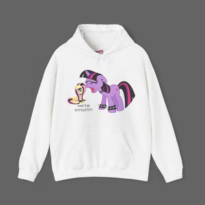 MLP My Little Pony We're emo Hoodie Shirt - Scenecore Emo Long Sleeve Tee - 2000's cartoon meme Sweatshirt, Emo MLP Hoodie, Scene Style image 2