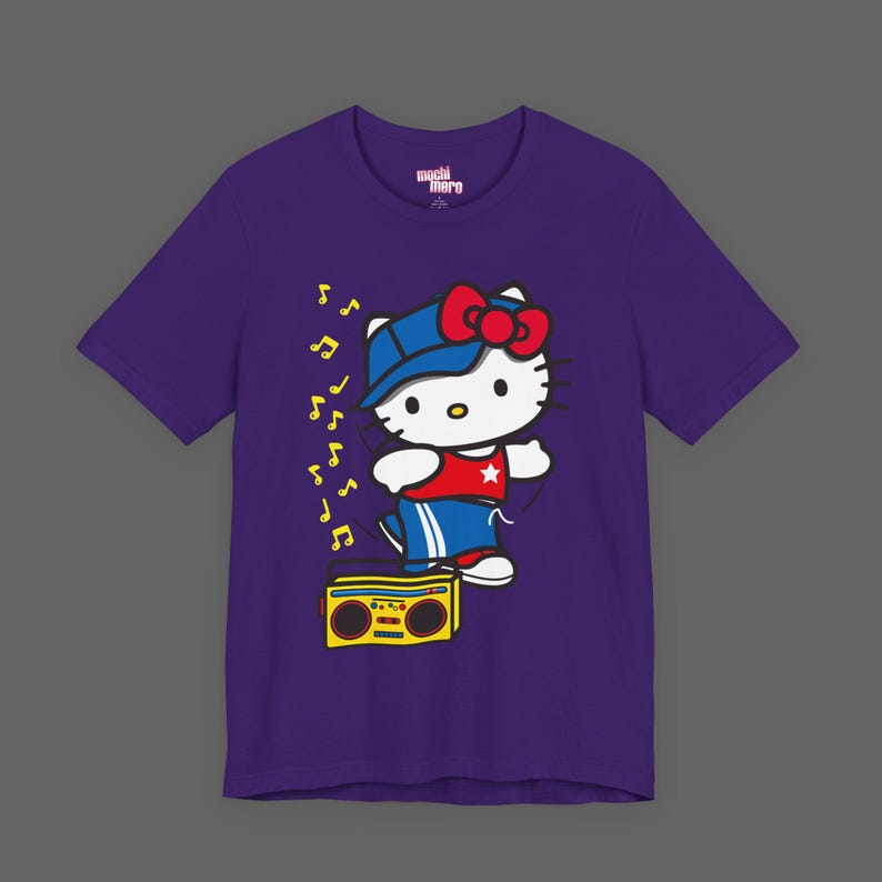 Camiseta HK - Camiseta Hello Kitty HipHop - Camiseta estilo Rap Breakdance - Camiseta vintage Sanrio de los 2000 - Camiseta estilo emo imagen 6