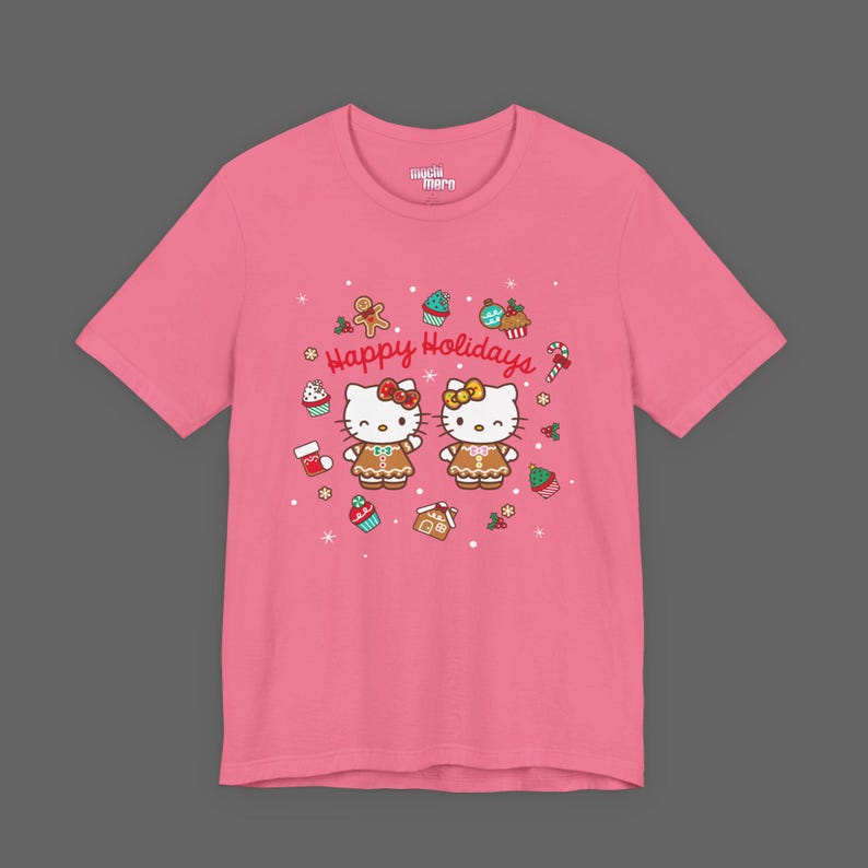 Hello Kitty Mimmy Kitty Xmas Tee - Christmas Holiday Gift For Sanrio Fans - Cutecore Y2K Graphic T-shirt - Mimi Merry Christmas Shirt image 5