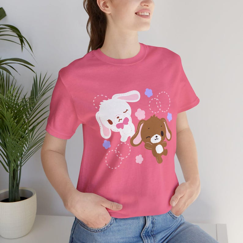 SugarBunnies Shirousa Kurousa Tee - Cutecore Jojifuku Shirt - Pinkcore Kawaii Sanrio T-shirt - Anime Hello Kitty Tshirt image 7