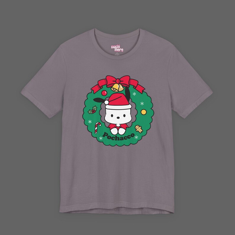 Pochacco Xmas Tee - Christmas Holiday Gift For Sanrio Fans - Cutecore Y2K Graphic T-shirt - Hello Kitty Merry Christmas Shirt image 6