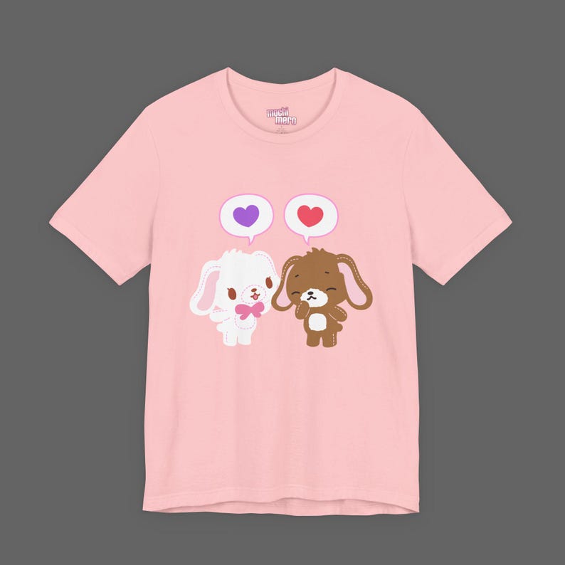SugarBunnies Kurousa Shirousa Tee - Valentines Day Cutecore Jojifuku Shirt - Pinkcore Kawaii Sanrio T-shirt - Anime Hello Kitty Tshirt image 2