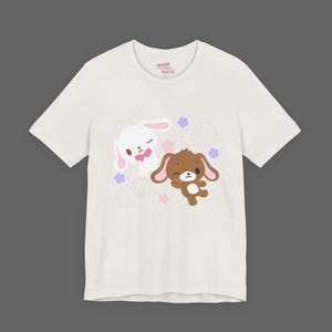SugarBunnies Shirousa Kurousa Tee - Cutecore Jojifuku Shirt - Pinkcore Kawaii Sanrio T-shirt - Anime Hello Kitty Tshirt image 5