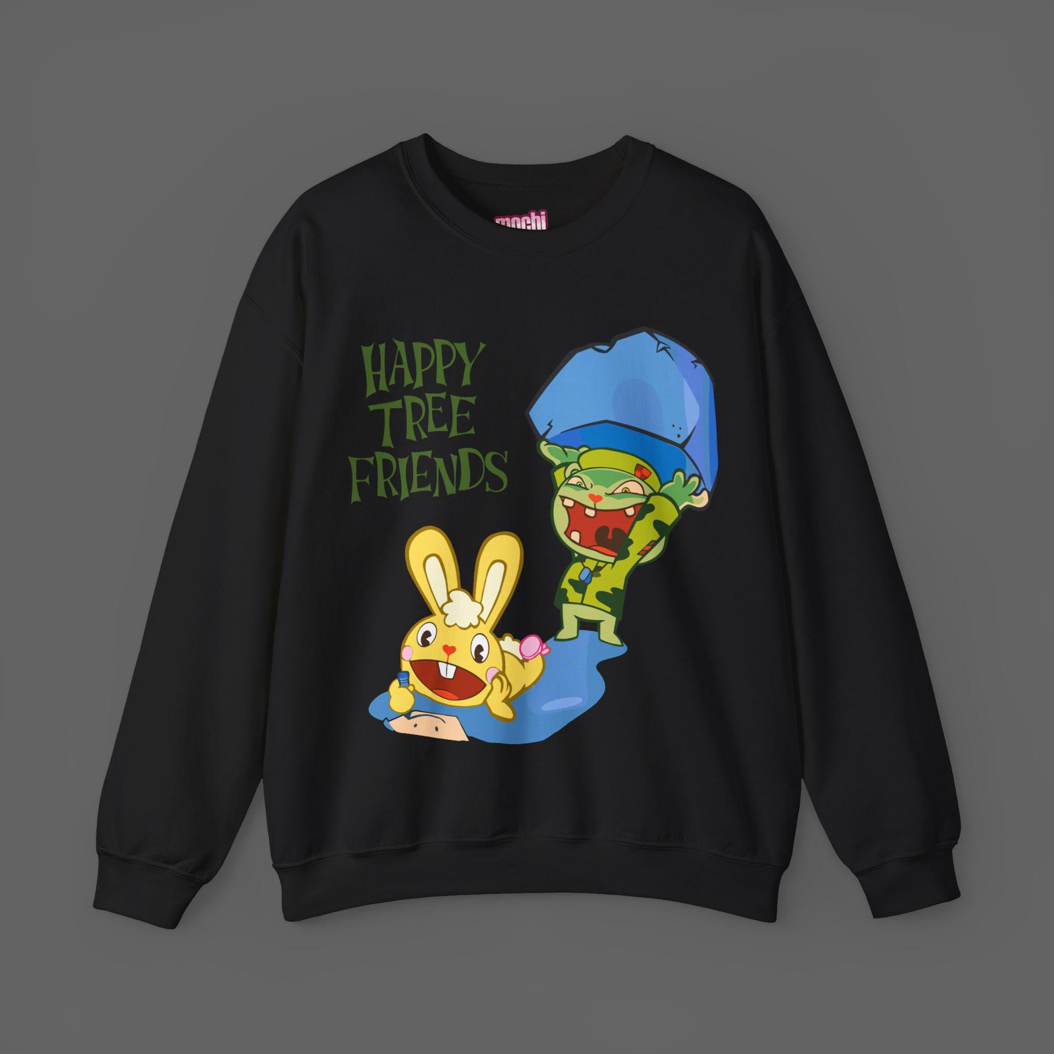HTF Happy Tree Friends Sweatshirt - Cuddles and Flippy Cartoon