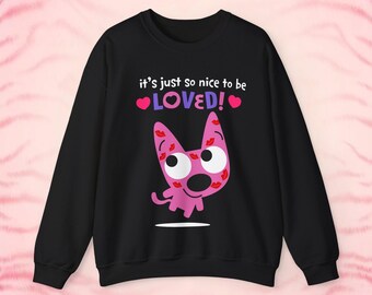 Hoops And Yoyo Animation Sweatshirt - Valentines Day Vintage Emo Scene Style Merch Long Sleeved T-shirt - 2000's Old Cartoon Tee