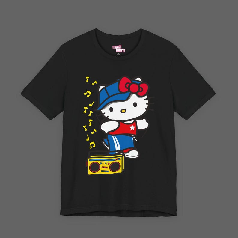 Camiseta HK - Camiseta Hello Kitty HipHop - Camiseta estilo Rap Breakdance - Camiseta vintage Sanrio de los 2000 - Camiseta estilo emo imagen 8