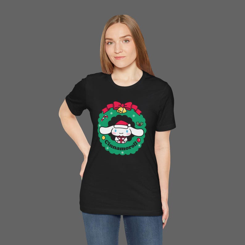 Cinnamoroll Xmas Tee - Christmas Holiday Gift For Sanrio Fans - Cutecore Y2K Graphic T-shirt - Hello Kitty Merry Christmas Shirt image 10