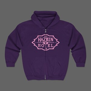 Sudadera con capucha y cremallera de Hazbin Hotel - Sudadera de manga larga con polvo de ángel y pepitas de grasa - Camiseta de dibujos animados para adultos Helluva Boss imagen 4