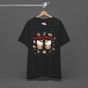 Hello Kitty Mimmy Kitty Xmas Tee - Christmas Holiday Gift For Sanrio Fans - Cutecore Y2K Graphic T-shirt - Mimi Merry Christmas Shirt image 1