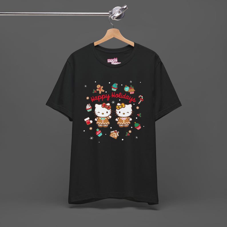 Hello Kitty Mimmy Kitty Xmas Tee - Christmas Holiday Gift For Sanrio Fans - Cutecore Y2K Graphic T-shirt - Mimi Merry Christmas Shirt image 1