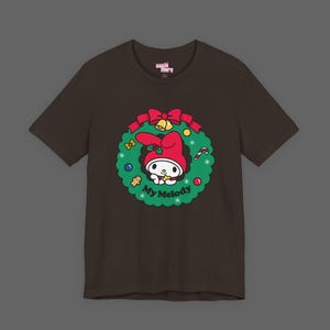 My Melody Xmas Tee - Christmas Holiday Gift For Sanrio Fans - Cutecore Y2K Graphic T-shirt - Hello Kitty Merry Christmas Shirt image 7
