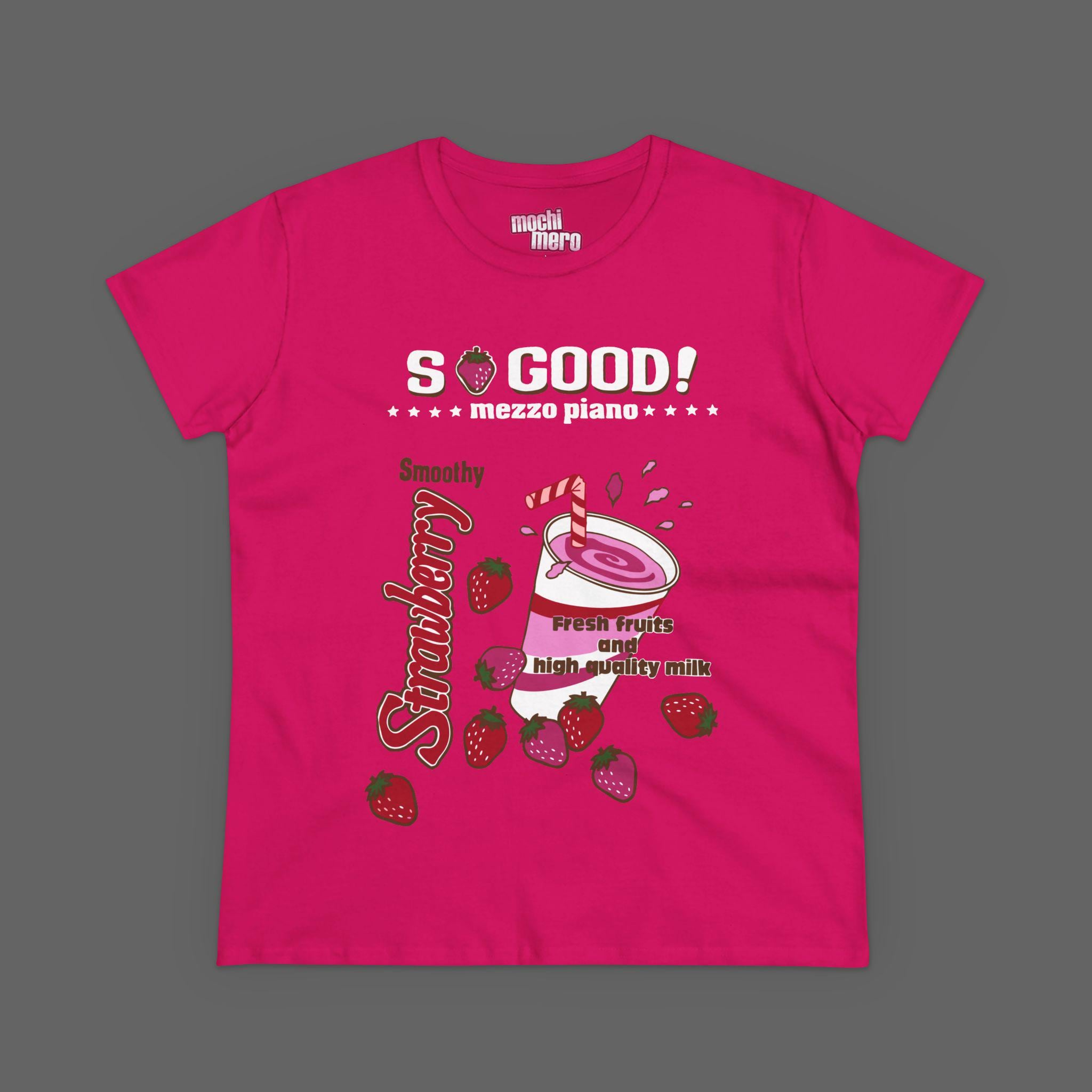 Mezzo Piano Tee - Strawberry Milk Shake Sanrio Cutecore Kawaii