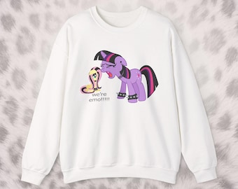 MLP My Little Pony We're emo!! Sweatshirt - Scenecore Emo Long Sleeved Tee - 2000's cartoon meme
