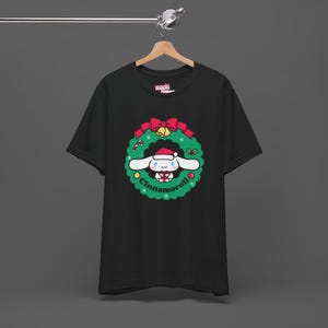 Cinnamoroll Xmas Tee - Christmas Holiday Gift For Sanrio Fans - Cutecore Y2K Graphic T-shirt - Hello Kitty Merry Christmas Shirt image 1