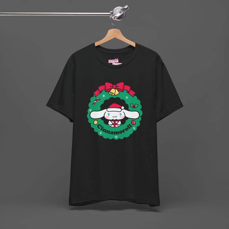 Cinnamoroll Xmas Tee - Christmas Holiday Gift For Sanrio Fans - Cutecore Y2K Graphic T-shirt - Hello Kitty Merry Christmas Shirt image 1
