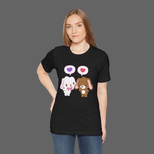 SugarBunnies Kurousa Shirousa Tee - Valentines Day Cutecore Jojifuku Shirt - Pinkcore Kawaii Sanrio T-shirt - Anime Hello Kitty Tshirt image 9