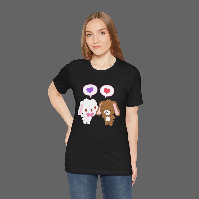 SugarBunnies Kurousa Shirousa Tee - Valentines Day Cutecore Jojifuku Shirt - Pinkcore Kawaii Sanrio T-shirt - Anime Hello Kitty Tshirt image 9
