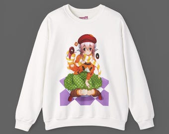 SoniAni Donut Cutecore Sweatshirt - Kawaii Anime Super Sonico Shirt - Pinkcore jojifuku fashion - Cute Kawai Graphic Tshirt