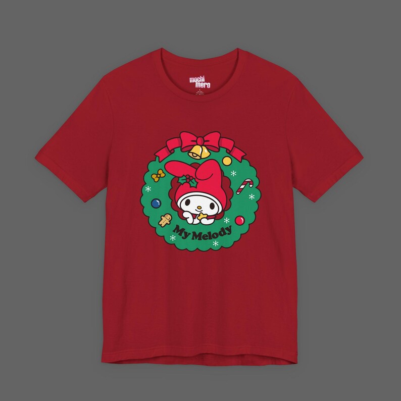My Melody Xmas Tee - Christmas Holiday Gift For Sanrio Fans - Cutecore Y2K Graphic T-shirt - Hello Kitty Merry Christmas Shirt image 6