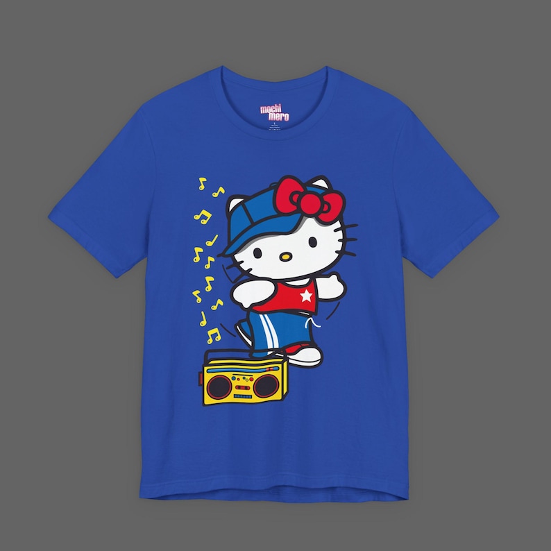 Camiseta HK - Camiseta Hello Kitty HipHop - Camiseta estilo Rap Breakdance - Camiseta vintage Sanrio de los 2000 - Camiseta estilo emo imagen 7