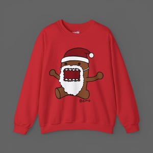 Domo Kun Xmas Sweatshirt - Santa Domo Anime Long Sleeved Shirt  - Merry Chirstmas T-Shirt