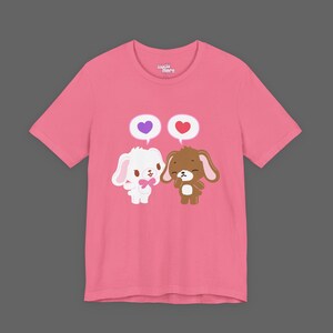 SugarBunnies Kurousa Shirousa Tee - Valentines Day Cutecore Jojifuku Shirt - Pinkcore Kawaii Sanrio T-shirt - Anime Hello Kitty Tshirt image 5