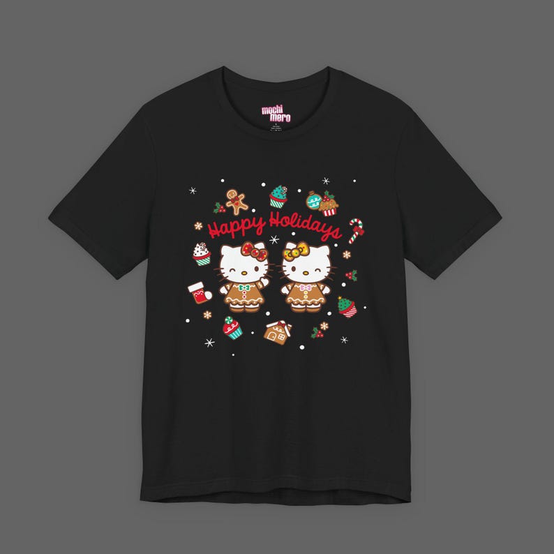 Hello Kitty Mimmy Kitty Xmas Tee - Christmas Holiday Gift For Sanrio Fans - Cutecore Y2K Graphic T-shirt - Mimi Merry Christmas Shirt image 2