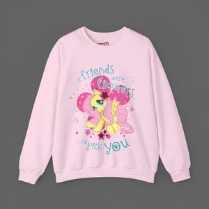 Fluttershy Emo Scene Sweatshirt - My Little Pony 2000&#39;s Cartoon Crewneck, Long Sleeve Shirt, Fashion Top, MLP Gift