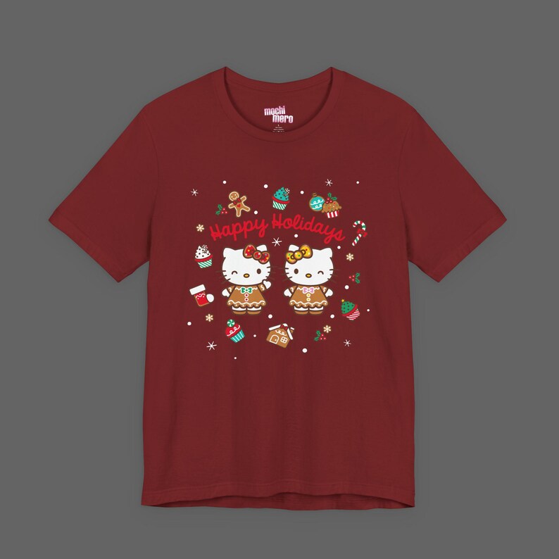 Hello Kitty Mimmy Kitty Xmas Tee - Christmas Holiday Gift For Sanrio Fans - Cutecore Y2K Graphic T-shirt - Mimi Merry Christmas Shirt image 4