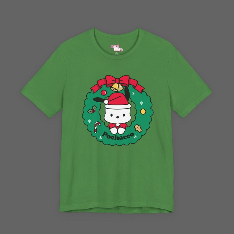 Pochacco Xmas Tee - Christmas Holiday Gift For Sanrio Fans - Cutecore Y2K Graphic T-shirt - Hello Kitty Merry Christmas Shirt image 4