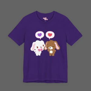SugarBunnies Kurousa Shirousa Tee - Valentines Day Cutecore Jojifuku Shirt - Pinkcore Kawaii Sanrio T-shirt - Anime Hello Kitty Tshirt image 3
