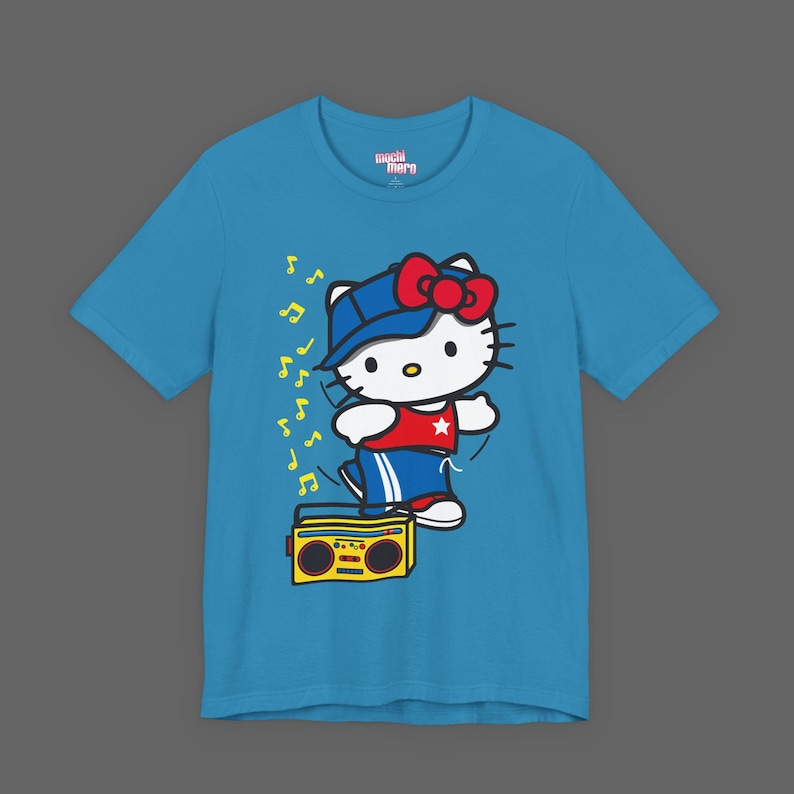 Camiseta HK - Camiseta Hello Kitty HipHop - Camiseta estilo Rap Breakdance - Camiseta vintage Sanrio de los 2000 - Camiseta estilo emo imagen 3