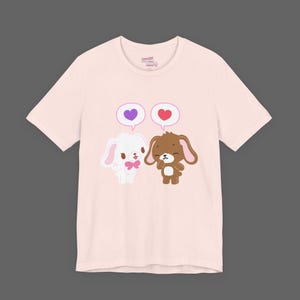 SugarBunnies Kurousa Shirousa Tee - Valentines Day Cutecore Jojifuku Shirt - Pinkcore Kawaii Sanrio T-shirt - Anime Hello Kitty Tshirt image 7