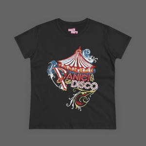 Slim Fit Size P!ATD Tee - Panic! At The Disco Band Tshirt - Emo Scene Alternative Music Group T-shirt - Rock 2000's Circus Shirt