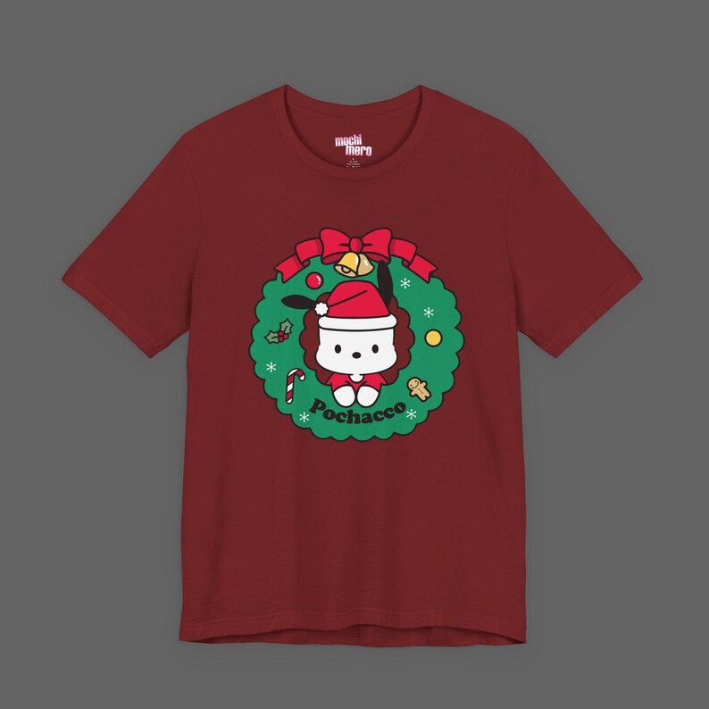 Pochacco Xmas Tee - Christmas Holiday Gift For Sanrio Fans - Cutecore Y2K Graphic T-shirt - Hello Kitty Merry Christmas Shirt image 8