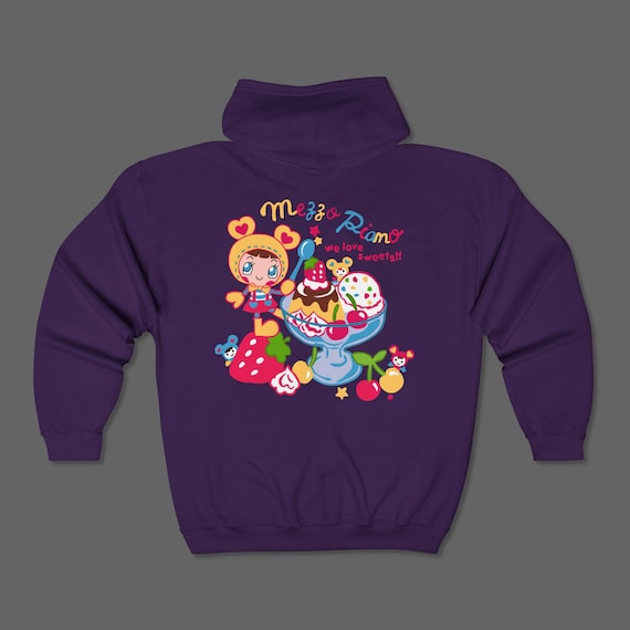 Mezzo Piano Zip up Hoodie - Sanrio Jojifuku Kawaicore Long Sleeved