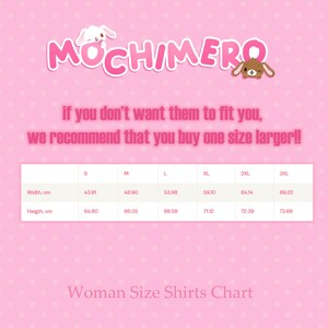 SugarBunnies Kurousa Tee - Slim Fit Size Cutecore Jojifuku Shirt - Pinkcore Kawaii Sanrio T-shirt - Anime Hello Kitty Tshirt image 5