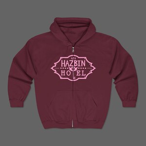 Sudadera con capucha y cremallera de Hazbin Hotel - Sudadera de manga larga con polvo de ángel y pepitas de grasa - Camiseta de dibujos animados para adultos Helluva Boss imagen 3