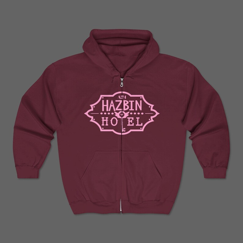 Sudadera con capucha y cremallera de Hazbin Hotel - Sudadera de manga larga con polvo de ángel y pepitas de grasa - Camiseta de dibujos animados para adultos Helluva Boss imagen 3