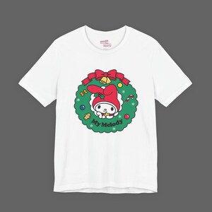 My Melody Xmas Tee - Christmas Holiday Gift For Sanrio Fans - Cutecore Y2K Graphic T-shirt - Hello Kitty Merry Christmas Shirt image 8