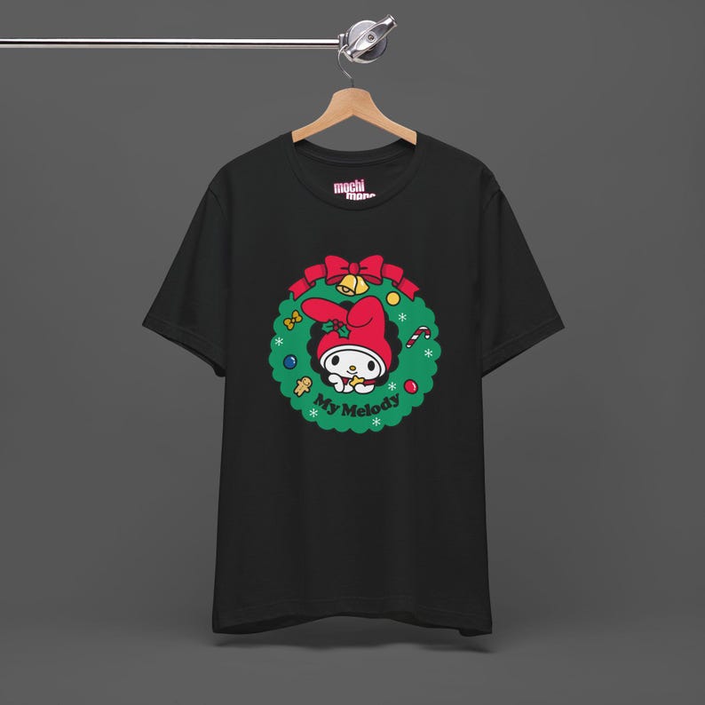 My Melody Xmas Tee - Christmas Holiday Gift For Sanrio Fans - Cutecore Y2K Graphic T-shirt - Hello Kitty Merry Christmas Shirt image 1