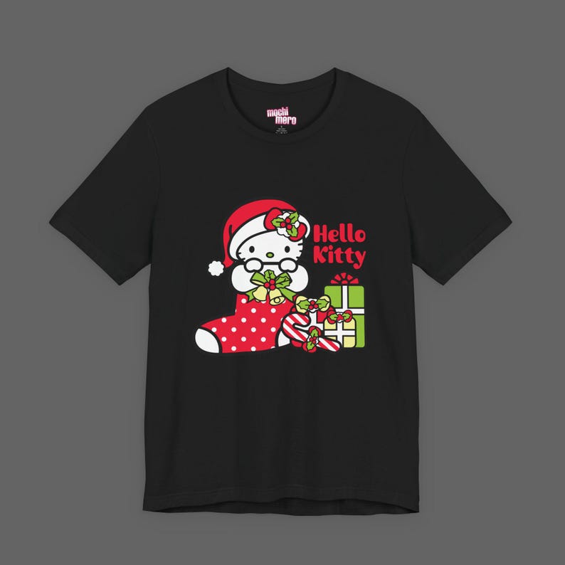 Hello Kitty Xmas Tee - Weihnachtsgeschenk für Sanrio Fans - Cutecore Y2K Grafik T-Shirt - Cartoon Frohe Weihnachten Shirt Bild 2