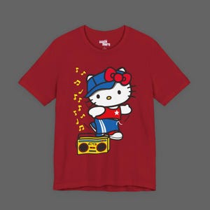 Camiseta HK - Camiseta Hello Kitty HipHop - Camiseta estilo Rap Breakdance - Camiseta vintage Sanrio de los 2000 - Camiseta estilo emo imagen 2