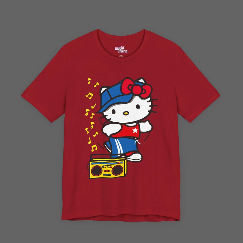 Camiseta HK - Camiseta Hello Kitty HipHop - Camiseta estilo Rap Breakdance - Camiseta vintage Sanrio de los 2000 - Camiseta estilo emo imagen 2