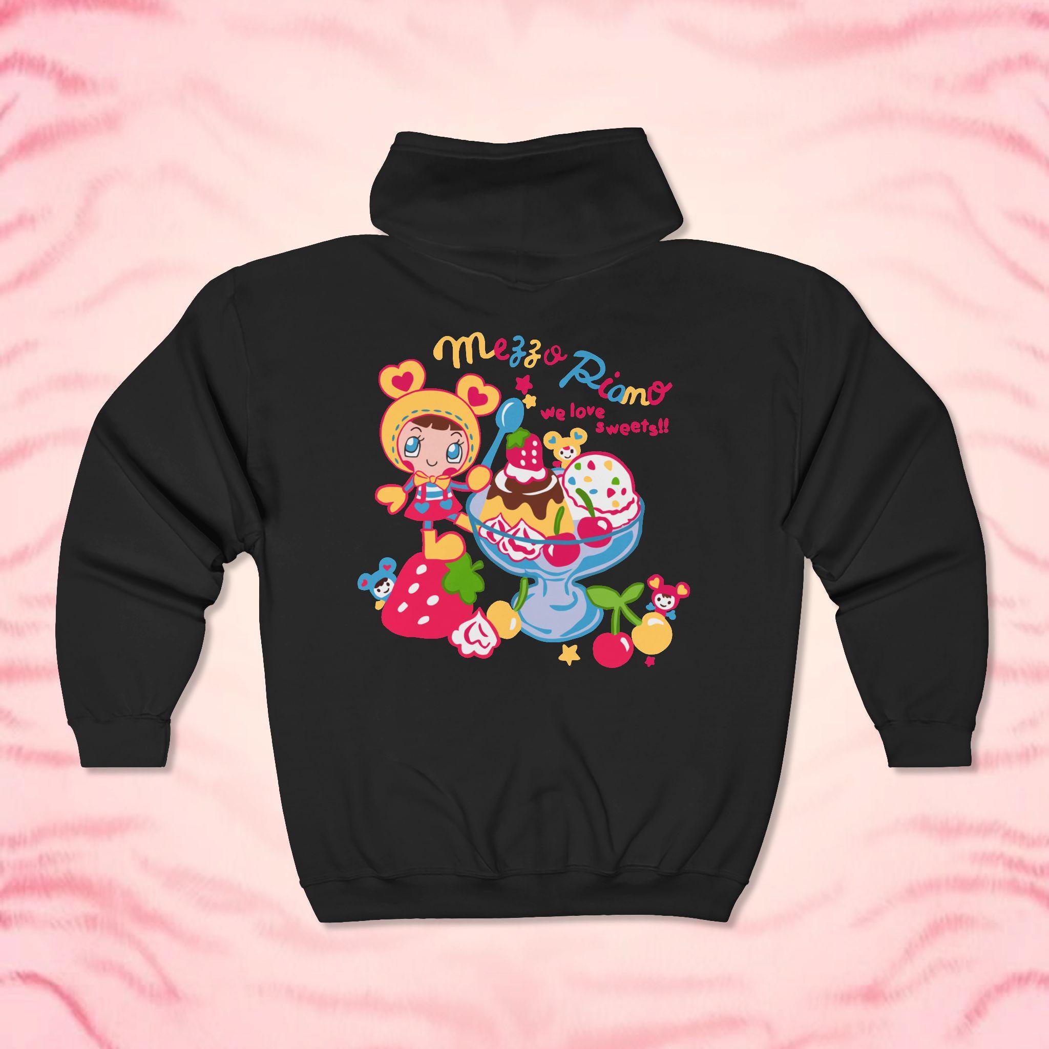 Mezzo Piano Zip up Hoodie - Sanrio Jojifuku Kawaicore Long Sleeved