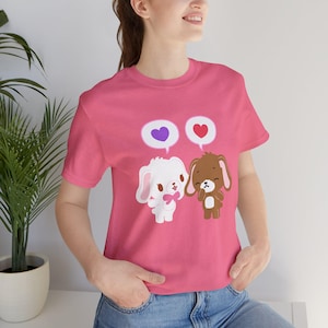 SugarBunnies Kurousa Shirousa Tee - Valentines Day Cutecore Jojifuku Shirt - Pinkcore Kawaii Sanrio T-shirt - Anime Hello Kitty Tshirt image 8