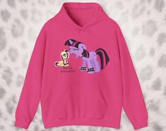 MLP My Little Pony We're emo Hoodie Shirt - Scenecore Emo Long Sleeve Tee - 2000's cartoon meme Sweatshirt, Emo MLP Hoodie, Scene Style